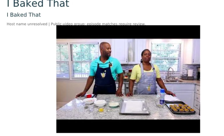 Two bakers at a kitchen counter with ingredients and baked goods
